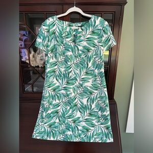 Tommy Hilfiger Green Leaf Print Mini Dress